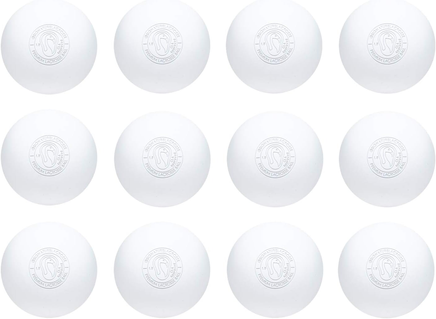 Signature Lacrosse Ball Set - Packs of 2, 4, 8, 12, and 100 - No Chemical Smell Massage Balls, Myofascial Release Tools, Back Roller, Muscle Knot Remover