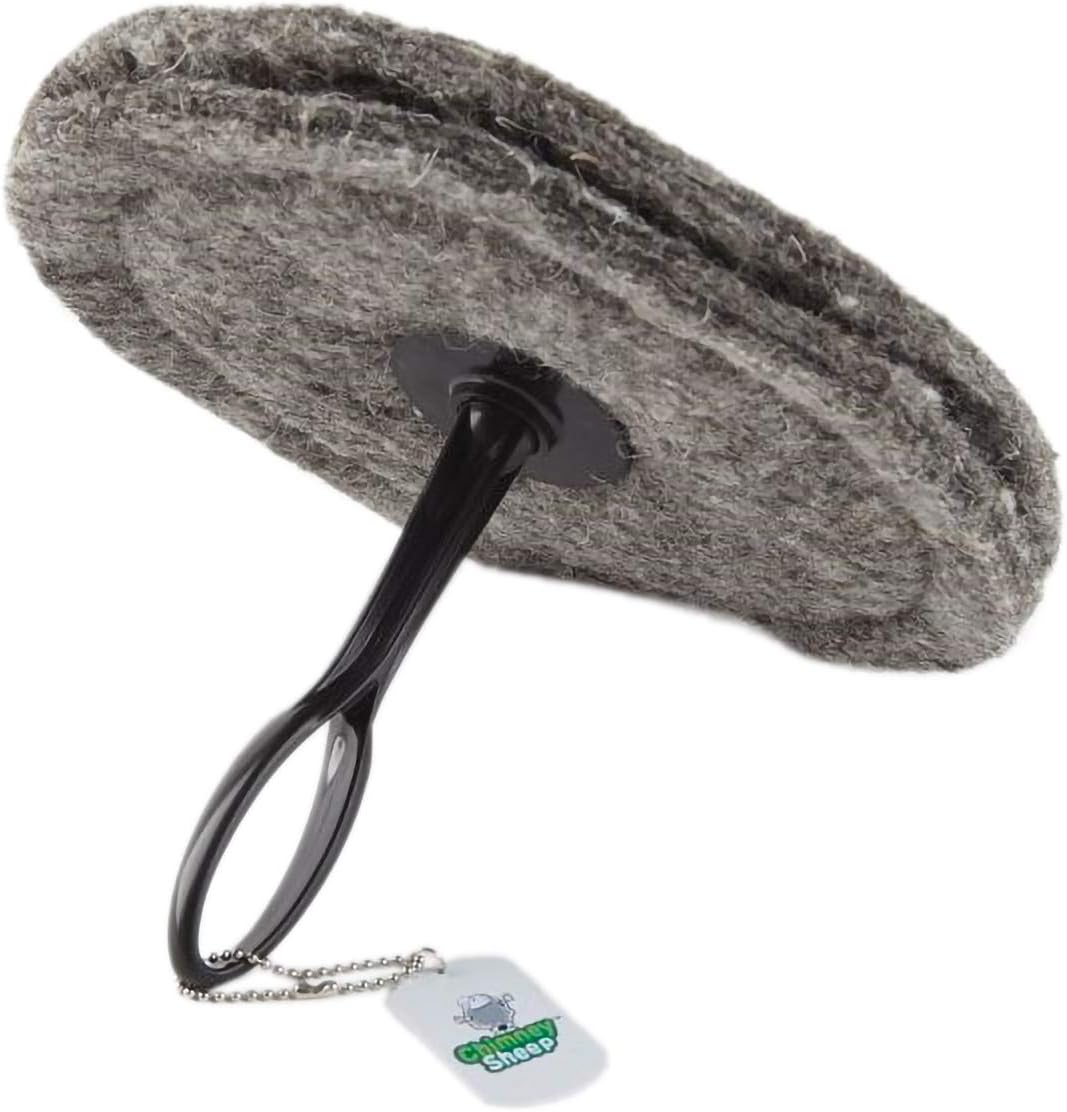 Chimney Sheep Flue Plug – to Seal a 8-9" Round Chimney | Wool Draft Stopper for Fireplace and Wood Stove. Reusable Chimney Cover Insert, Draft Seal