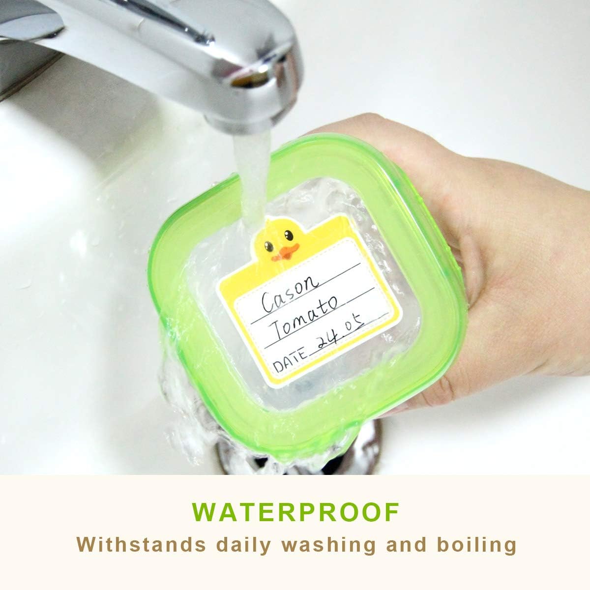 Ceiba Tree Food Containers Stickers Daycare Labels Removable Waterproof Labels for Kitchen Kids Bottle 108Pcs