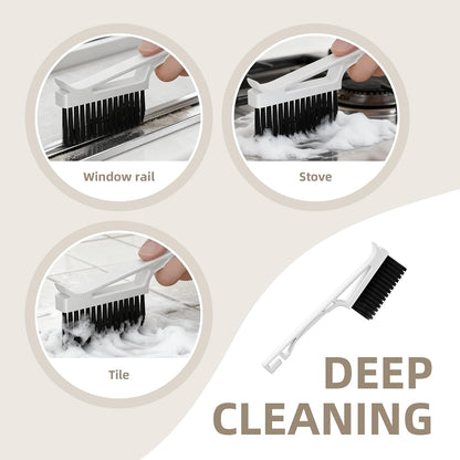CLEANGOR Grout Cleaner Brush V Shape, Stiff Grout Cleaning Brushes for Tile | Floor Magic Brush, Bathroom Accessory, Cleaning Tools, Grout Scrub Brush Set for Shower, Bathroom, Kitchen, Household Use