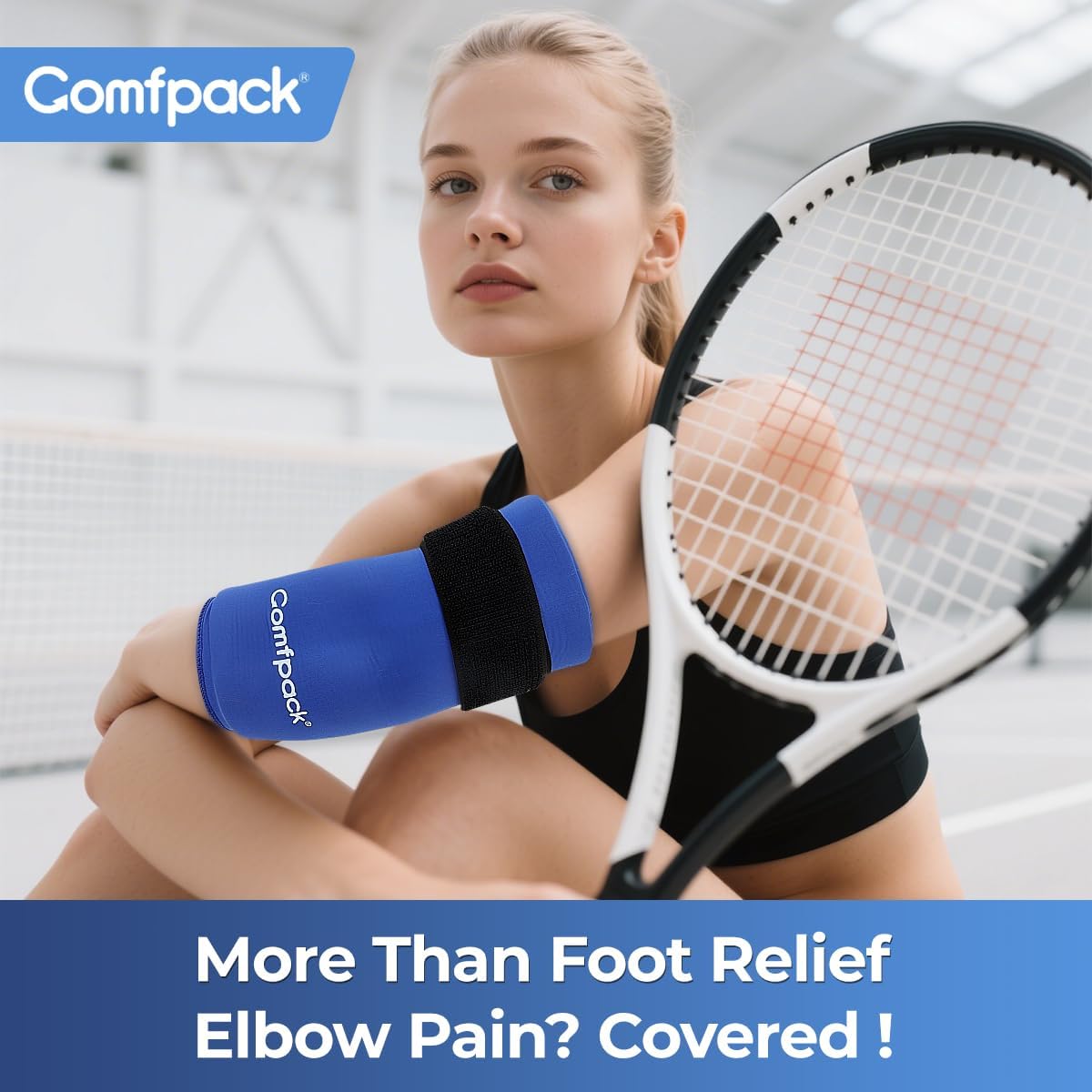 Comfpack Ankle Ice Pack Wrap - Reusable Hot & Cold Therapy | Flexible gel wrap for 360° foot pain relief, perfect for plantar fasciitis & sprains.