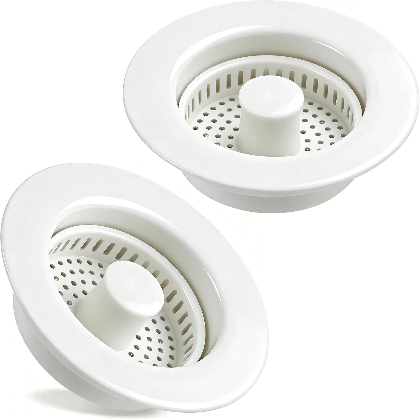 TGOSOMT Kitchen Sink Drain Strainer Stopper, Anti-Clog & Quick Drain | 3-IN-1 Design, Stainless Steel 304, Removable Strainer Basket, Corrosion & Scratch Resistant, Fits US Standard 3-1/2" Drain