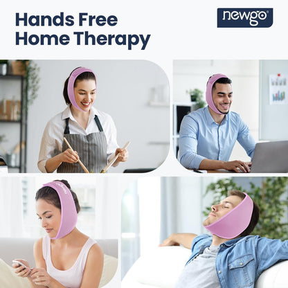 NEWGO Wisdom Teeth Ice Pack Head Wrap for Face Oral Surgery, FSA Eligible | Face Ice Pack with 4 Hot Cold Gel Pack for TMJ, Tooth Extraction, Tonsillectomy Recovery