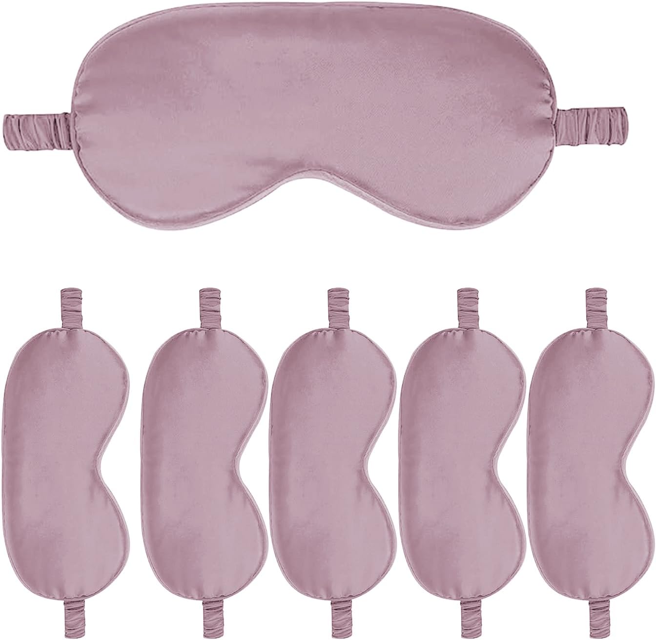 6PACK Silk Sleep Mask Satin Eye Masks Blackout Silky Eyeshade Cover Soft Blindfold Eyeshades for Women Sleeping Travel Gift