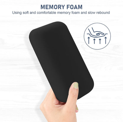 Leolee Elbow Rest Pads for Desk, Black Ergonomic Wrist Rest Arm Rest Pads