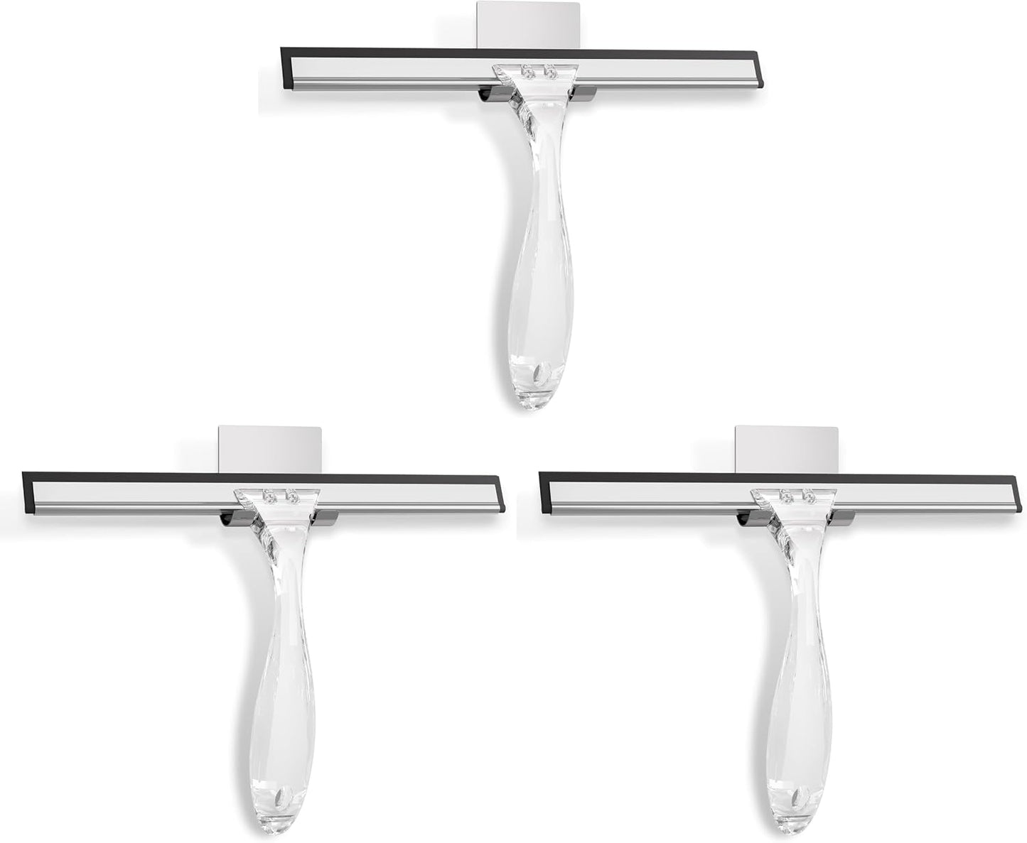AmazerBath Squeegee for Shower Glass Door, All-Purpose Squeegee with Hook for Shower Doors, Windows, Mirrors, Tiles and Car Glass, 10 Inches