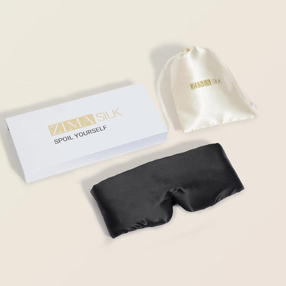 ZIMASILK 22 Momme 100% Mulberry Silk Sleep Mask - Full Silk Filled | Ultra-Soft & Breathable, Face-Hugging Blackout Eye Cover for Sleeping ( Pink )