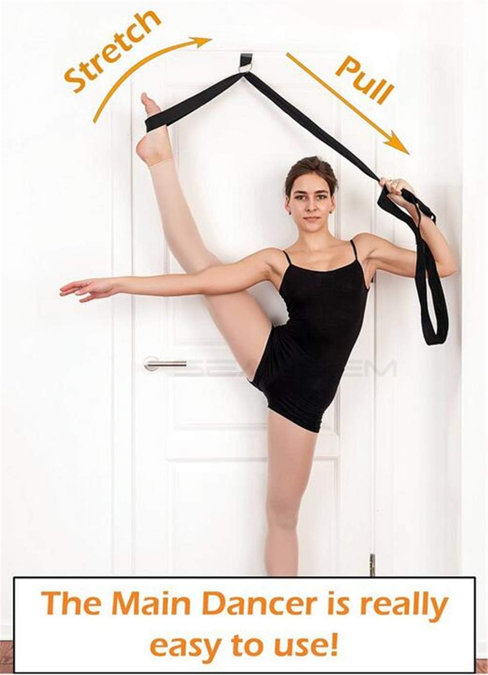 Adjustable Leg Stretcher Lengthen Ballet Stretch Band - Easy Install on Door Flexibility Stretching Leg Strap Great Cheer Dance Gymnastics Trainer Stretching Equipment Taekwondo Training