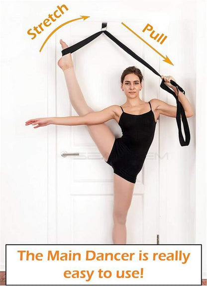 Adjustable Leg Stretcher Lengthen Ballet Stretch Band - Easy Install on Door Flexibility Stretching Leg Strap Great Cheer Dance Gymnastics Trainer Stretching Equipment Taekwondo Training