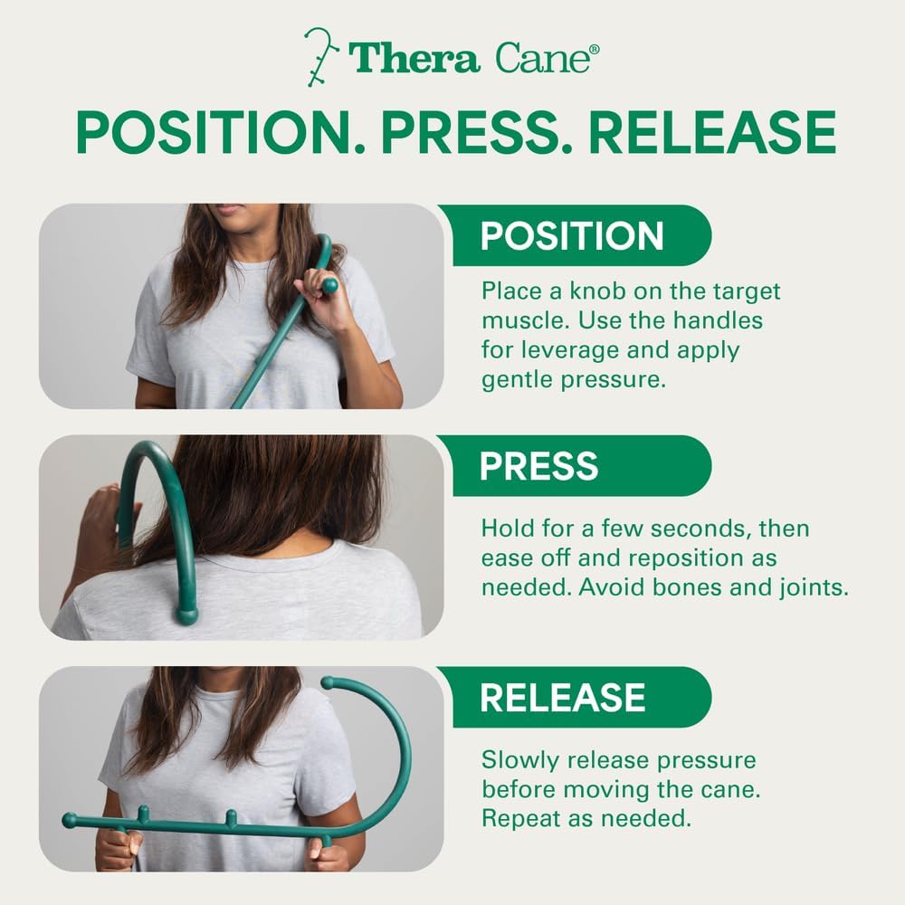 Thera Cane Massager (Green, Single)