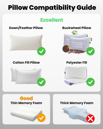 Jabees Peace Bluetooth Pillow Speaker for Sleeping - Ultra-Thin Under Pillow with Bone Conduction, Built-in Nature Sounds,SD Card,Timer,Ideal Pillow Speaker Bluetooth for Side Sleepers & Relaxation