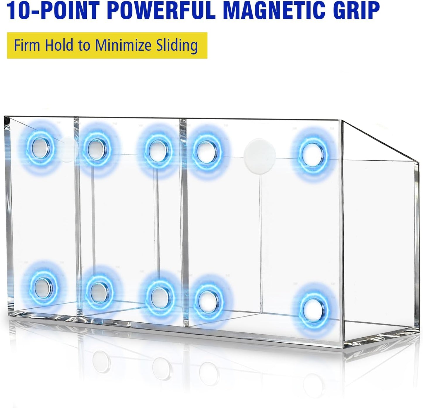 Magnetic Marker Holder for Whiteboard, Fridge, Teacher Must Have | Acrylic Magnet Dry Erase Pen Holder for Refrigeator, Anti-slip Pencil Holder for Classroom, Locker Organizer Accessories
