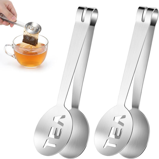 Tea Bag Squeezer, 2 Pcs Stainless Steel Tea Tongs, Teabag Filter