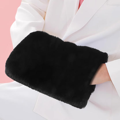 Plush Winter Hand Warmer Muff for Women and Mothers, Thickened Artificial Plush Arm Warmer Muff to Keep Hands Warm, Stylish and Simple Clothing Accessory for Winter Weddings
