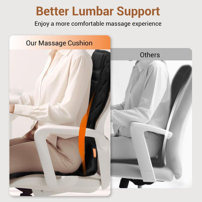 CARSHION 10 Vibrating Massage Nodes Back Massager Chair Pad for Pain Relief
