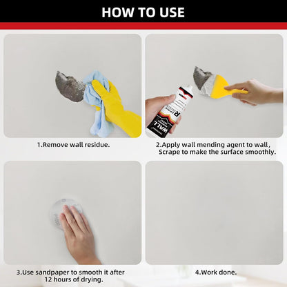 Drywall Repair Kit, Drywall Hole Patch Repair Kit Spackle Wall Repair Kit | Drywall Putty for Filling Holes and Creak Damage Drywall Patch Nail Hole Filler for Walls Quick and Easy Solution