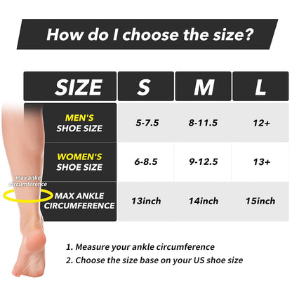 Plantar Fasciitis Night Splint Sock with Massage Ball for Tension Relief, Alleviate Pain from Plantar Fasciitis, Arch Pain, Heel Spur, Foot-drop and Achilles Tendonitis, Soft and Comfortable Foot Brace for Men and Women, Large-Black