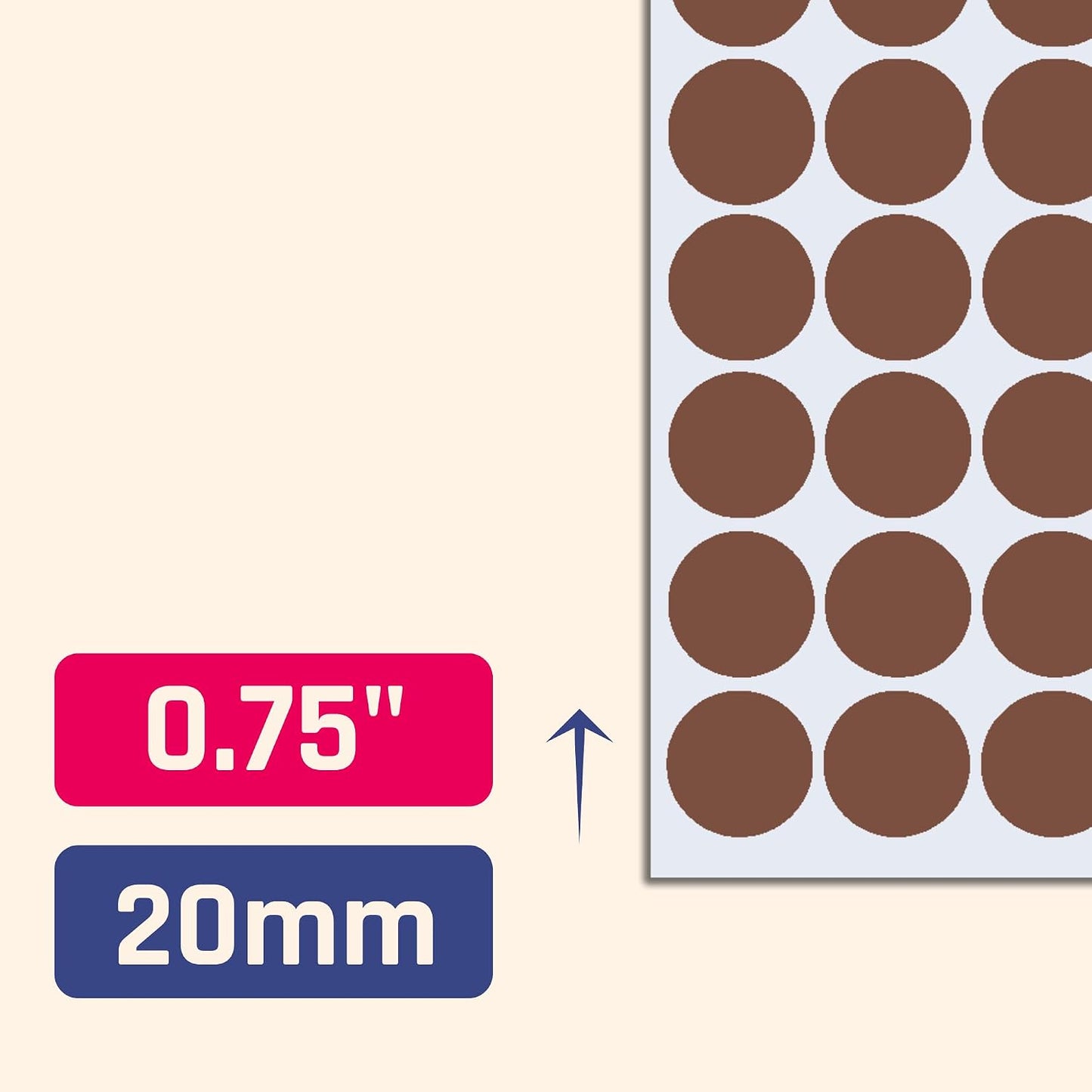 2000 Pack, 3/4" Round Colored Dot Stickers Labels - 10 Colors