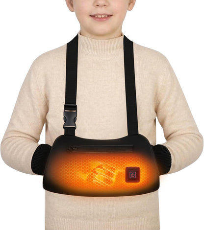 AURYA Heated Hand Warmer Pouch, Rechargeable & Waterproof Electric Hand Muff for Children | Adjustable 3-Heat Settings for Outdoor Play, Skiing, Snowball Fights & School