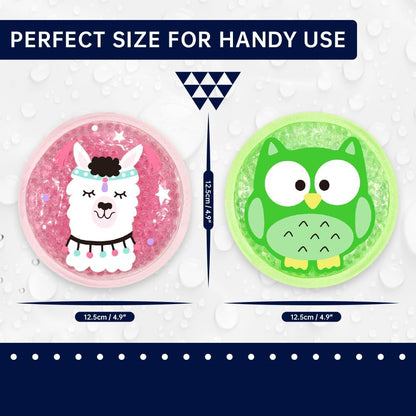 Gel Ice Pack for Injuries 2 Packs Cute Reusable Hot Cold Gel Packs