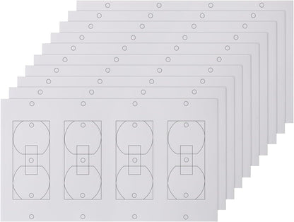 Outlet Insulators Draft Sealers - 4 Sizes EVA Foam Socket Insulation Gaskets | Universal Electric Switch Wall Plate Covers for Energy Saving, Draft Blocking (White, Single 20 Pack)