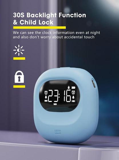 Vibrating Alarm Clock Bed Shaker Travel Clock, Rechargeable 3000mAh Battery