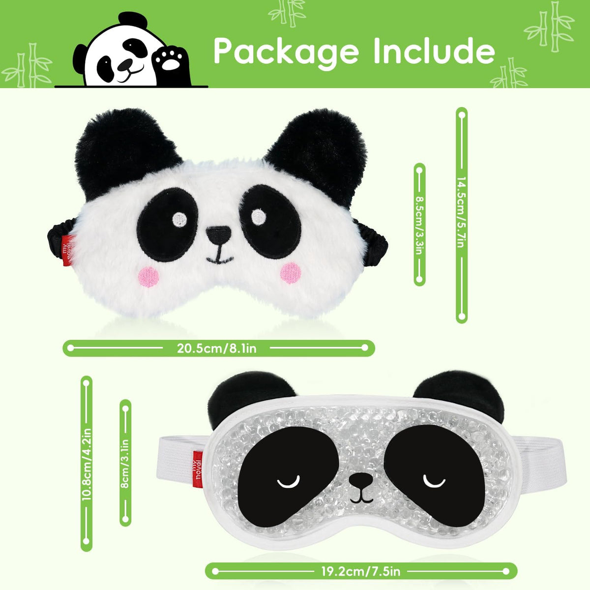 my novel things Cooling Eye Mask and Plush Sleep Mask for Woman 2PCS