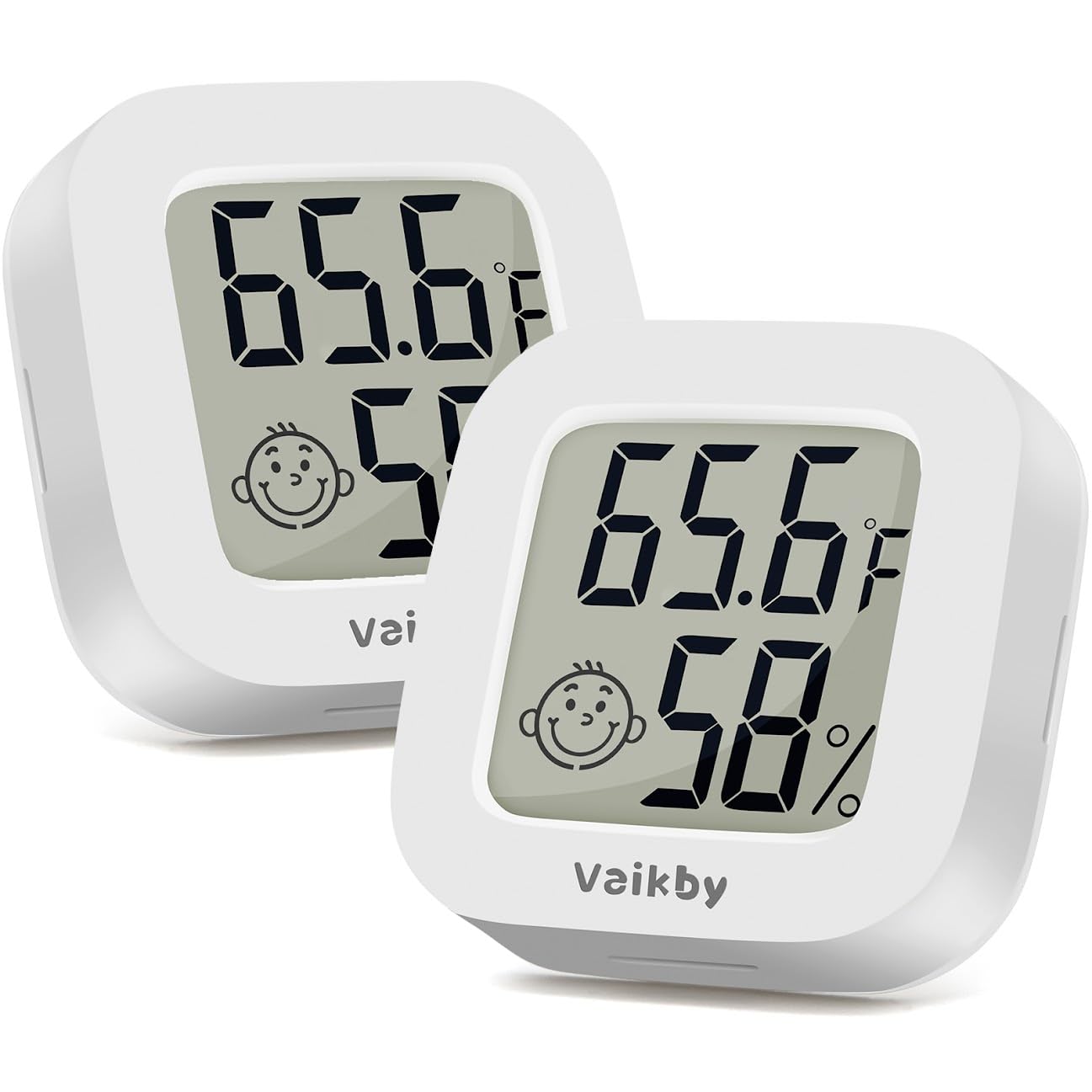 Vaikby Indoor Thermometer 2Pack, Humidity Gauge Meter Digital Hygrometer Room Thermometer for Home, Hight Accurate Temperature and Humidity Monitor, Large LCD Display Fahrenheit or Celsius