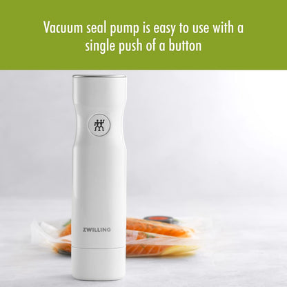 For food to stay fresh up to 5X longer, pump required (not included).