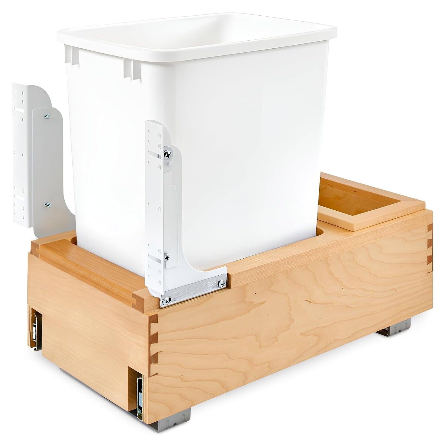 Rev-A-Shelf Double Pullout Trash Can w/Soft-Close Slides, 14.5" Min Opening | Large Capacity Garbage/ Recycling Waste Bins for Under Kitchen Cabinets, Heavy Gauge Wire Construction, 4WC-18DM2