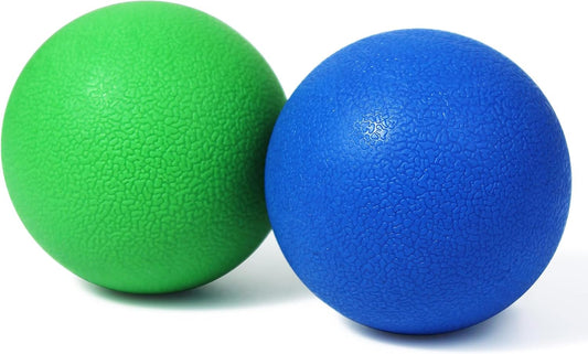 2-Pack Firm Lacrosse Massage Balls (Orange&Black) | For Deep Tissue, Trigger Point & Myofascial Release Therapy, Relieve Muscle Knots