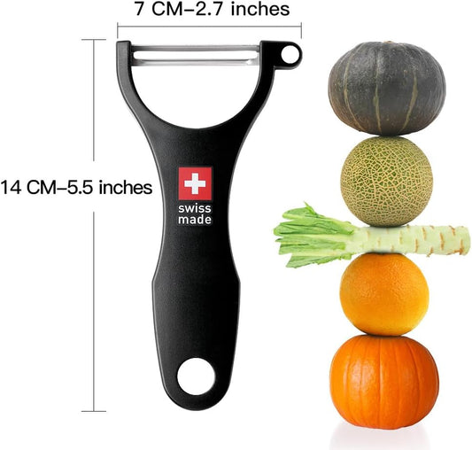 Original Swiss Made Peeler Vegetable&Fruits stainless steel blade Peeler for kitchen (GREEN-Tough skin Peeler)
