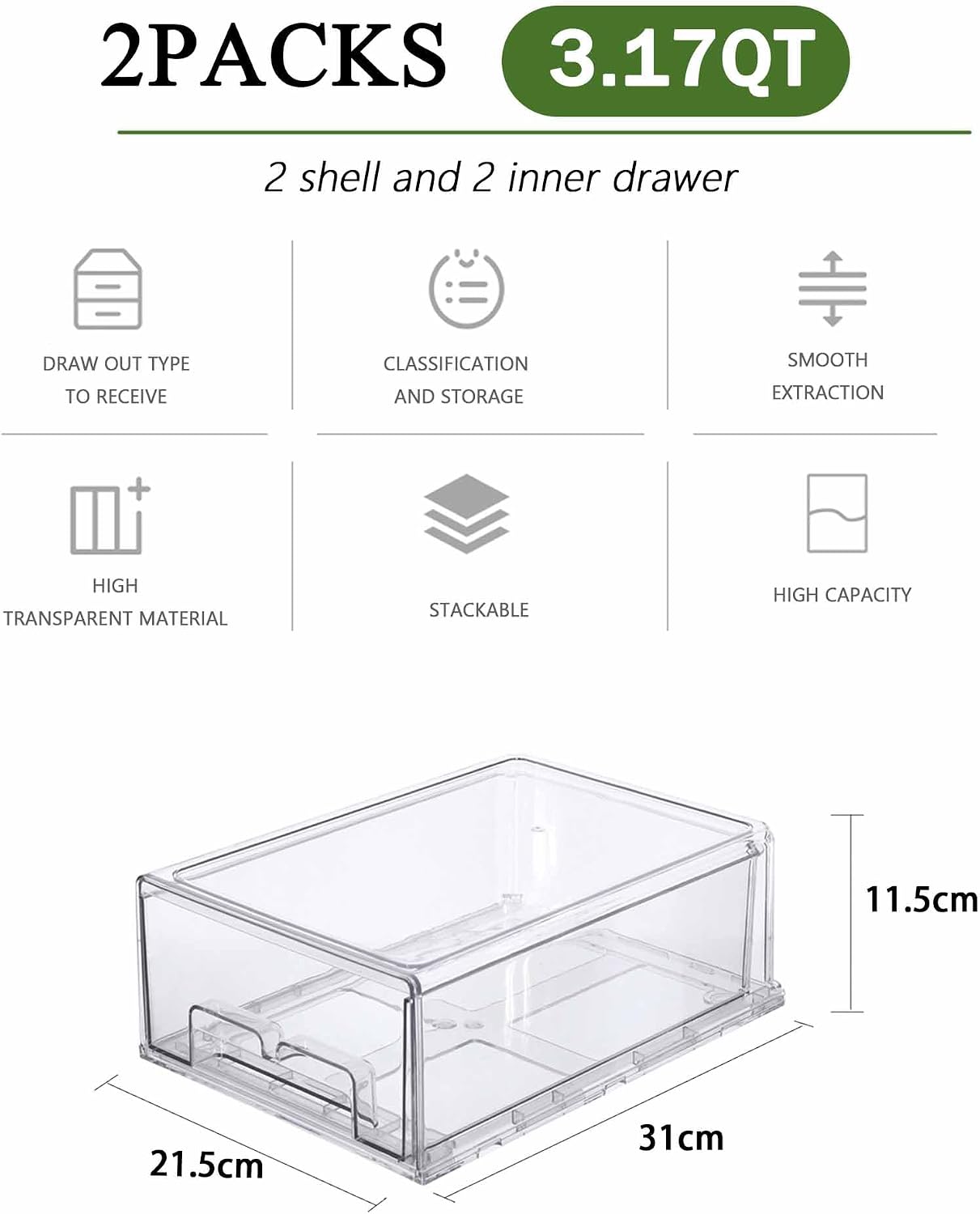 5 Pack Fruit Storage Containers for Fridge,Produce Container for Fridge with Removable Colanders,Leakproof Refrigerator Organizers and Storage for Produce Berry Vegetable Salad Meat Food Keep Fresh