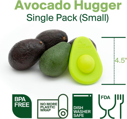 Food Huggers Avocado Hugger Single Pack - Keep Avocados Fresh with Patented Hug Design, BPA Free Food Grade Silicone Avocado Saver, Airtight Seal, Dishwasher Safe, Smart Storage Solution