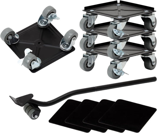 Furniture Moving Dolly 3 Wheels Heavy Duty Furniture Movers Easy Furniture Lifter Mover Tool Set 4 Pack for Heavy Object, 1200 LBs Load Capacity