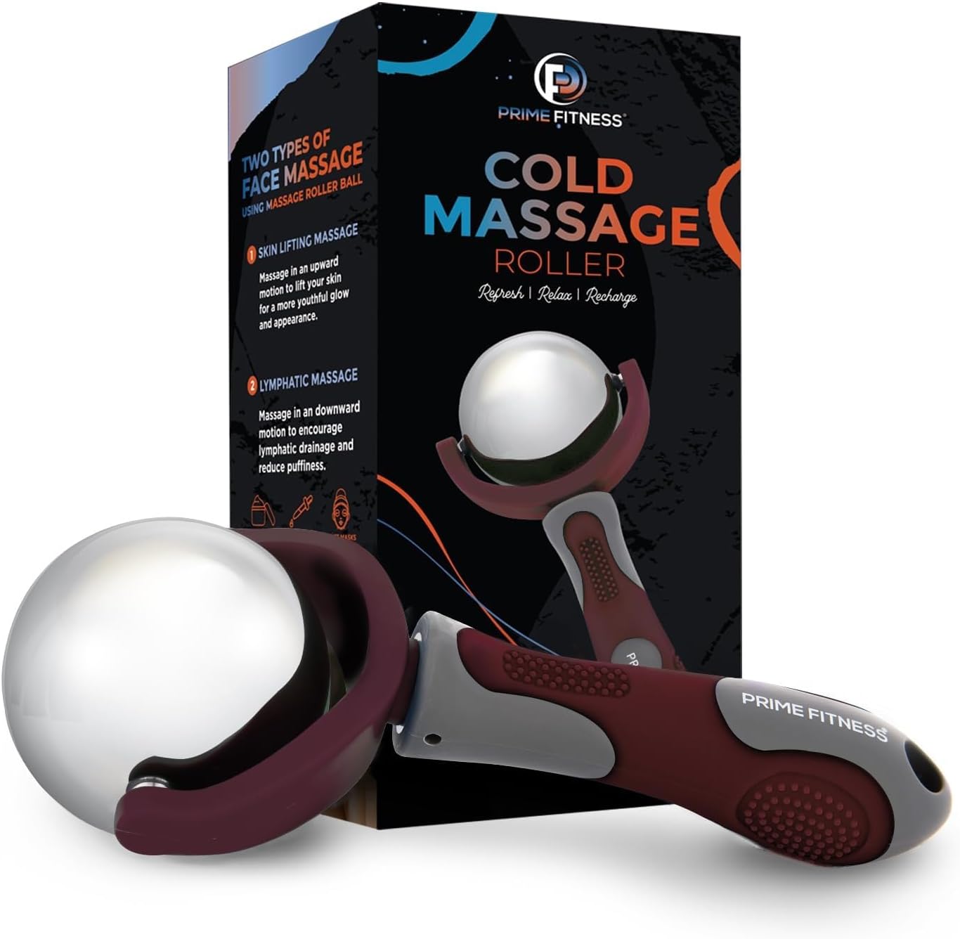 Cold Massage Roller Ball | Cold Therapy | Ice Roller Ball with Handle | cryo Stick | Relieve Muscle Pain (Green)