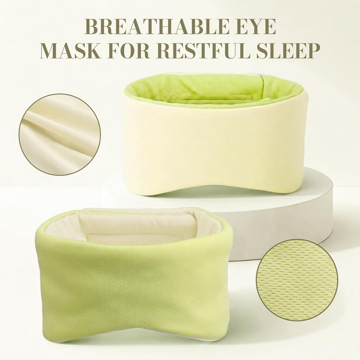 Sleep Mask for Women Men, Reversible Eye Mask Sleeping with Cozy & Cooling Sides, Adjustable Velcro Band, Blackout Face-Hugging Padded Eye Cover for Sleeping Travel Office, Grey/White