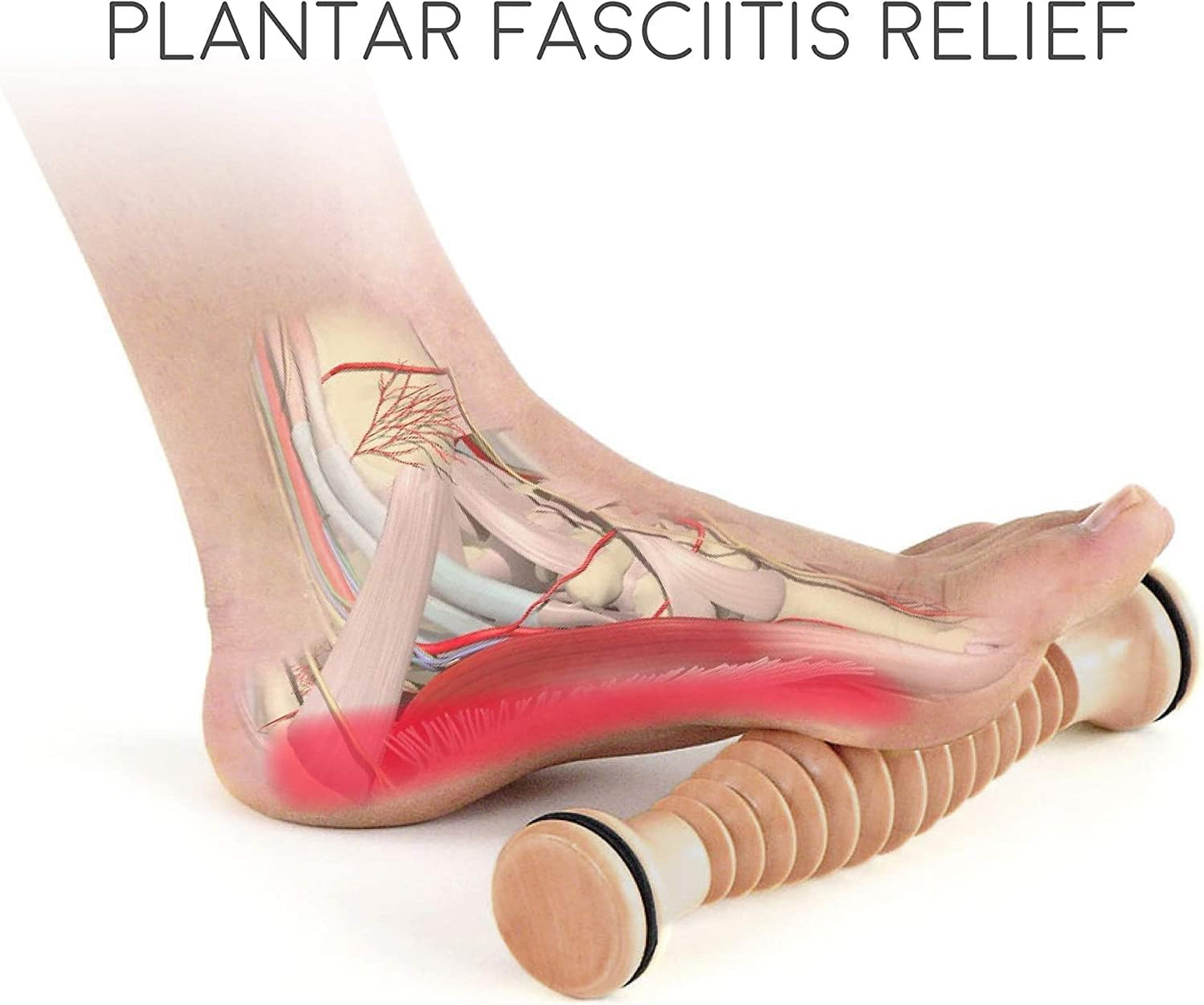 Body Back Wooden Foot Roller & Foot Star® Massage Ball Bundle for Foot Pain | FSA Eligible Foot Roller & Massage Ball For Trigger Point Therapy, Full Body Massage Tool For Plantar Fasciitis, & Relaxation