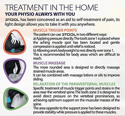 Self-Massage Tool for Neck, Back & Full Body Pain – Physiotherapist-Designed, 3-in-1 Targeted Relief, Premium & Portable