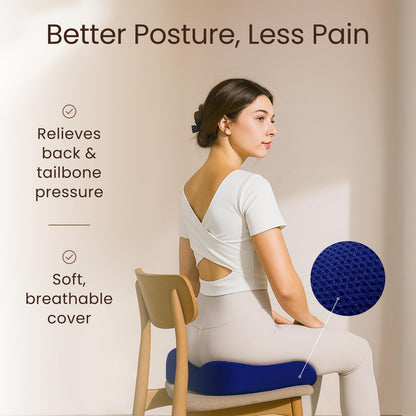 Sleepavo Office Chair Cushion, Seat Cushion for Tailbone Pain Relief Butt