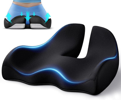 Benazcap Large Ergonomic Seat Cushion Relieves Sciatica & Tailbone Pain