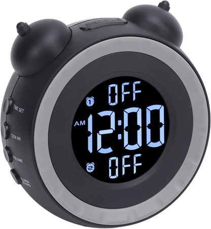 Extra Loud Alarm Clock with Bed Shaker Adjustable Volume Vibrating Bed Shaking Alarm Clock for Heavy Sleepers ABS Material
