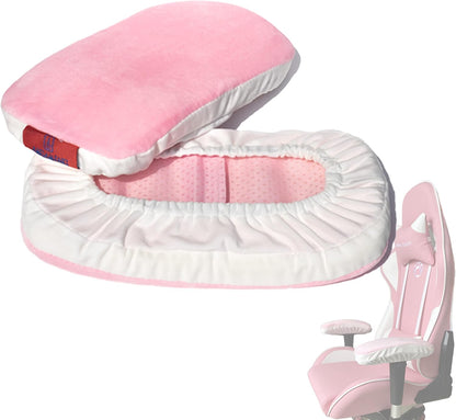 Ergonomic Office Chair Armrest Pads Extra Soft Elbow Support Cushions for Office, Gaming, Desk Chairs, Set of 2 Pink (11" Large Size, Washable Cover)‌