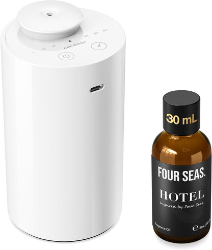 Airversa AN6 Waterless Essential Oil Diffuser Starter Kit, Black