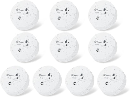 Geevon 10 Pack Water Leak Detectors,100dB Sensor Alarms for Home | Flood Leak Detectors for Basement,Bathroom,Laundry Room,Sink,Garage,Wine Cellar,RV and Window,Water Alarms with Batteries