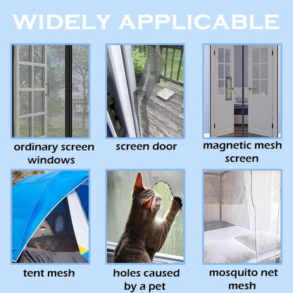 Window Screen Repair Tape, New Strong Adhesive Screen Repair Tape Screen Repair Kit Fiberglass Screen Tape Mesh Repair Suitable for mesh Doors and Windows (Gray)