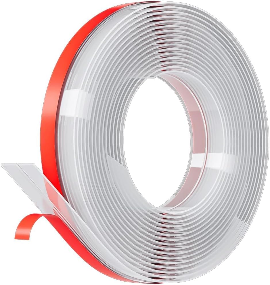 Door Weather Stripping, Silicone Door Seal Strip Sealing Tape, Door Draft Stopper Adhesive Seal Tape for Doors Windows &Shower Glass Door Gaps (Thickness Upgrade)