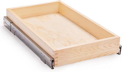 32''W x 21''D x 3''H Pull Out Cabinet Drawer Soft Close Slide Out Wood Organizer for Kitchen, Finished, Bottom and Side Assembly (Wood Drawer Part Width is 31inch)