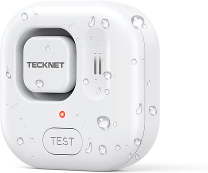 TECKNET Water Leak Detectors for Home, 120dB Water Sensor Alarm Leak Detector, IP66 Waterproof, Water Leak Detectors for Bathroom, Sink, Laundry, Window, Basements, Kitchens(3 Pack, Battery Included)