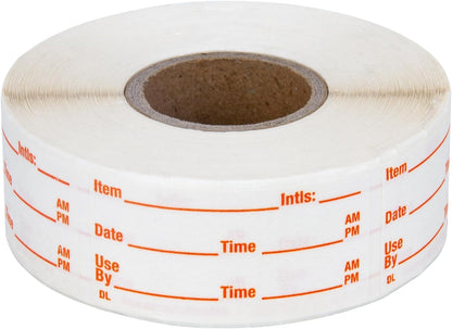 L LIKED 500 Stickers Use by 1 x 2 Inch Dissolvable Food Storage Labels for Containers